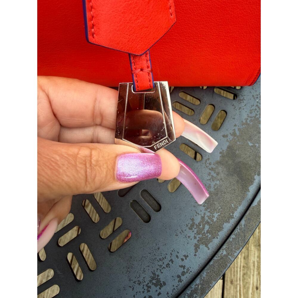 Fendi 3 Jours Rare Colorblock Orange/Pink/Blue EUC - Picture 4 of 15